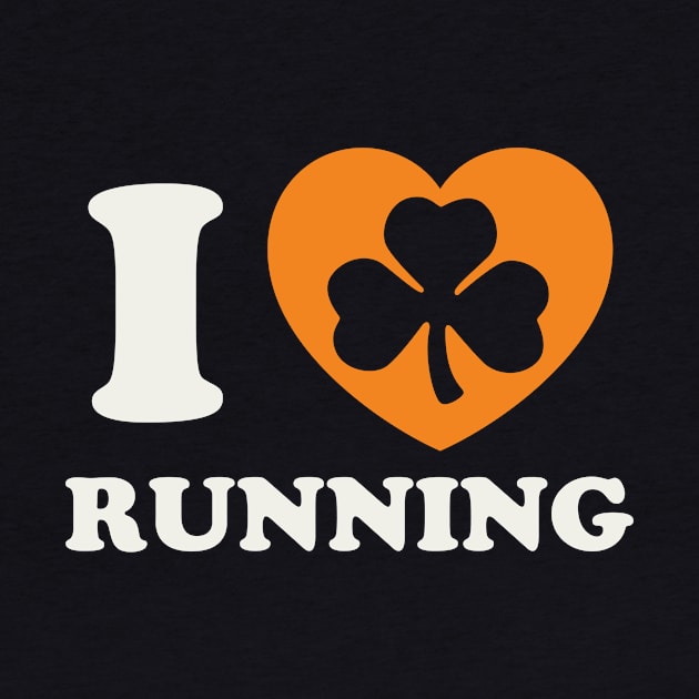 St Patricks Day Running Irish Runner Shamrock Heart by PodDesignShop